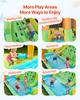 Inflatable Bounce House, 13.3 X 11.4 X 8.4 Ft Inflatable Bounce House Water Slide, Bouncer Castle with Climbing Wall, Double Tall Slides, Splash Pool