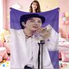 Kim Namjoon Rm Portrait Collage Print Pattern Blanket Soft Comfortable Fleece Blanket For Living Room Bedroom Recliner Home Party Decor Memorial Gift