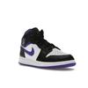 Air Jordan 1 Mid GS Iris Foncé Chaussures de Sport Enfant Violet Noir Blanc 554725-095