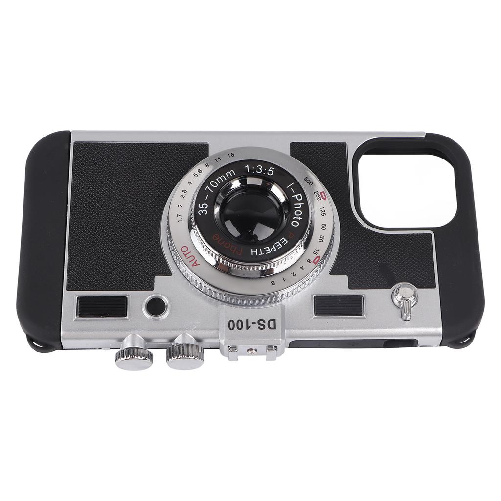 Camera Phone Case 3D Vintage Camera Design Phone Case for IPhone 12 12pro with Removable Lanyard
