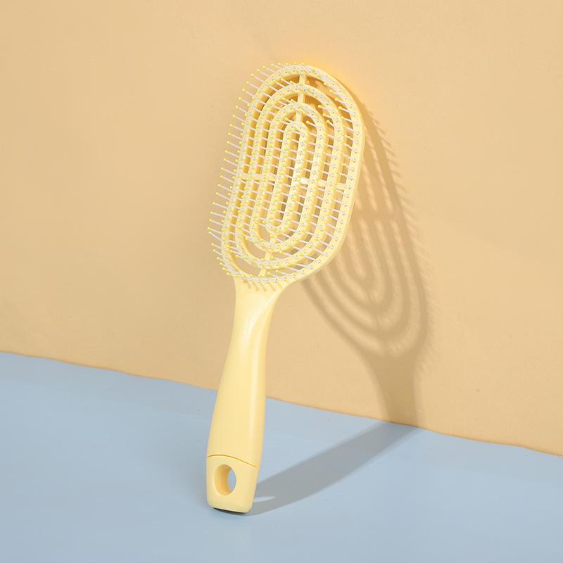 

Новый стиль пушистой ребристой расчески для женщин: Идеально подходит для парикмахерских, массажных и домашних условий.