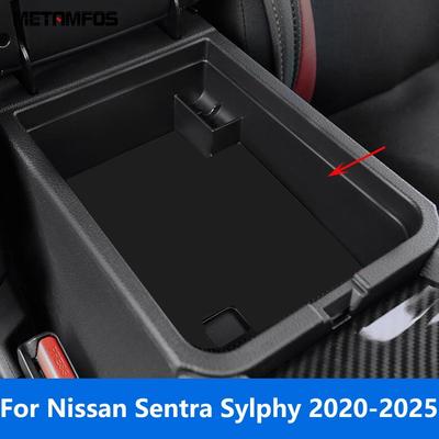 For Nissan Sentra Sylphy -2024 2025 Center Console Armrest Storage Box Tray Pallet Organizer Container Locker Accessories