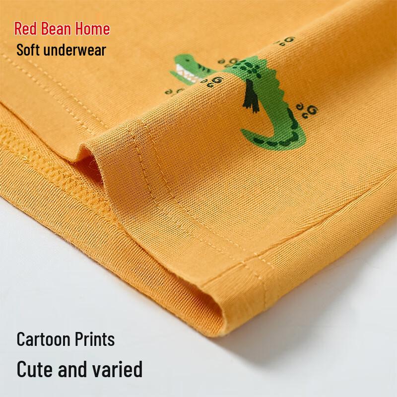 Hodohome Boys' Pure Cotton Boxer Briefs 4-Pack