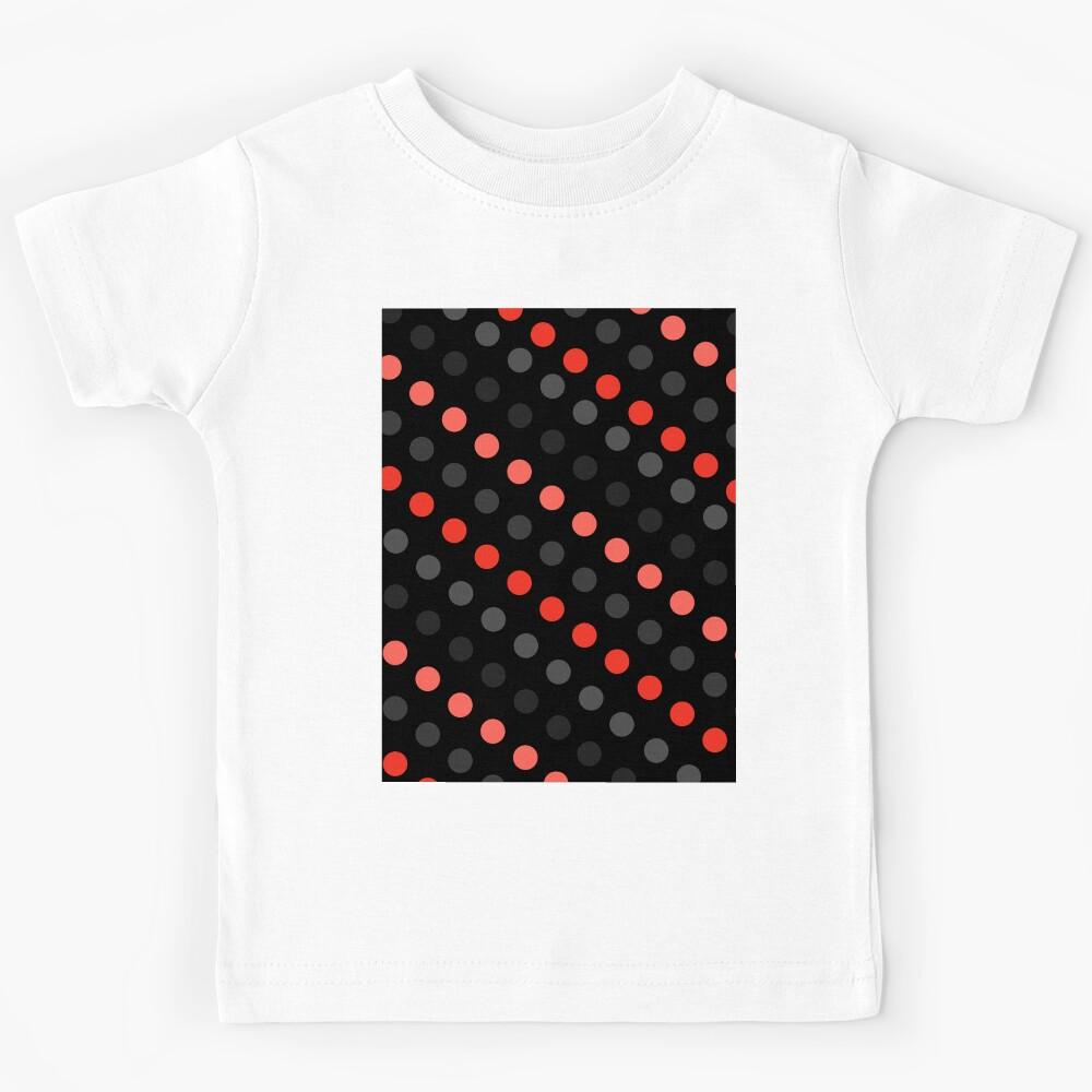 Repeating dark polka dots abstract pattern Kids T-Shirt 100
