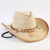 Popular European and American Western Cowboy Straw Hat Men's and Women's Fashion Shade Straw Hat Outdoor Western Cowboy Hat