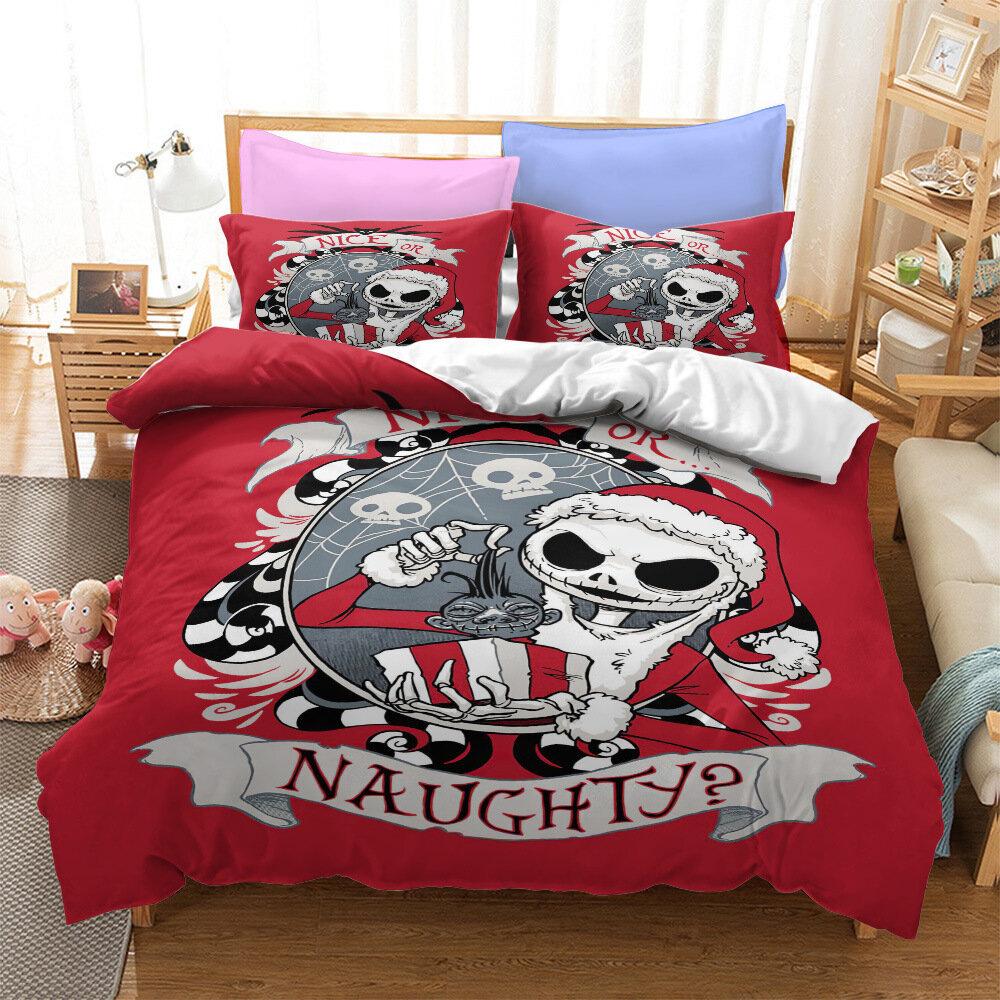 Cute Printed Quilt Cover Pillowcase Three-Piece Set Can Be Made Into Four-Piece 3D Digital Printing