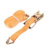 1 Set Tie Down Strap Orange Color Carbon Steel and Nylon 2500KG Working Tension Heavy Duty Ratchet