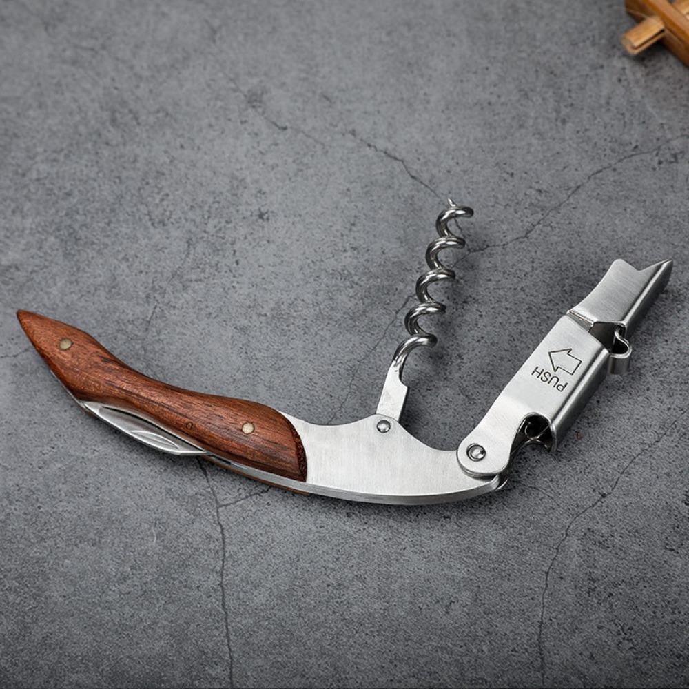 Stainless Steel Wine Opener Spiral Design Wine Stopper Remover Waiter Corkscrew  Gifts