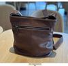 2026 Women's Retro Japanese Genuine Cowhide Shoulder Crossbody Bucket Bag
