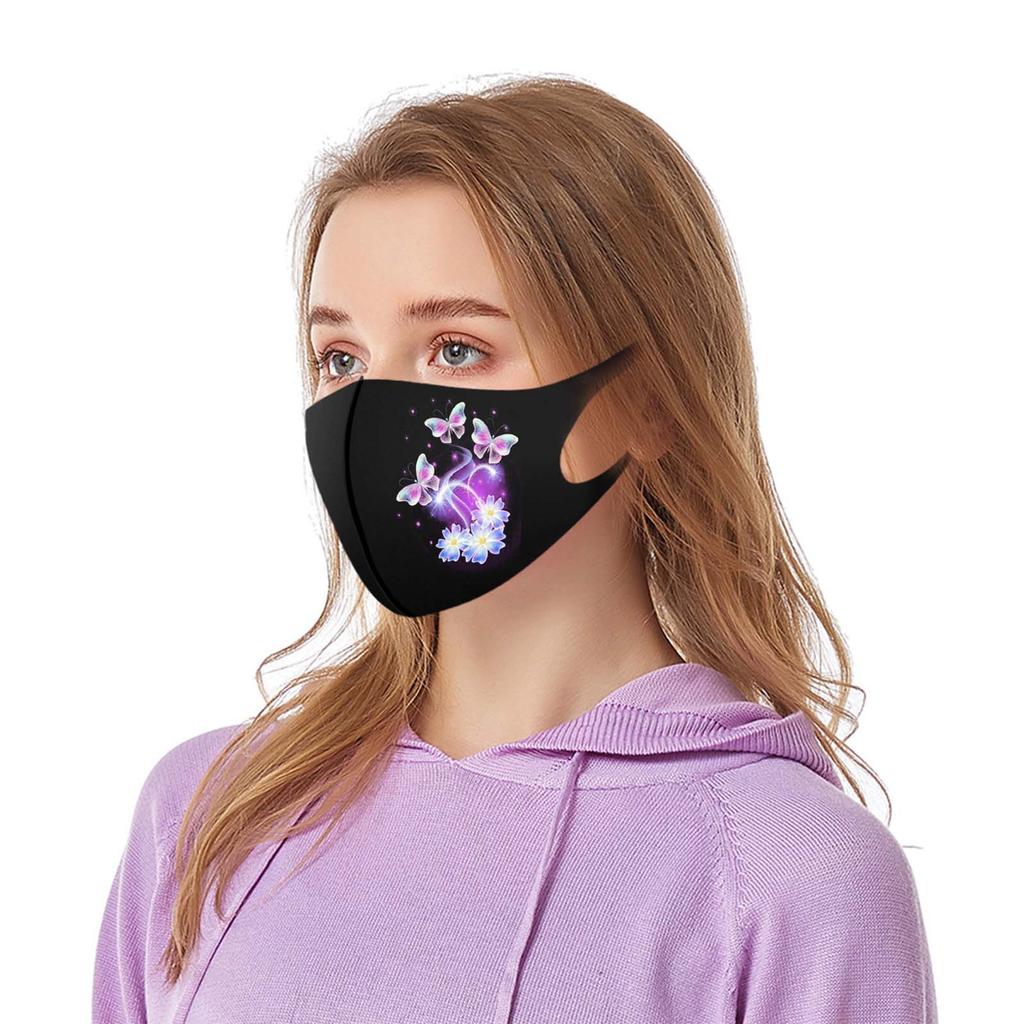 1PC Adult's Butterfly Prints Face Mask Washable Earloop Mask