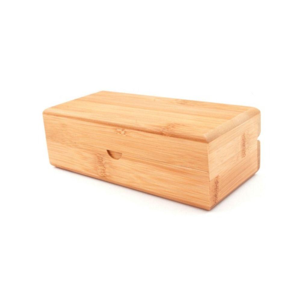 Hard Bamboo Eyewear Square Sunglass Case Eyeglass Box Spectacle Glasses Case