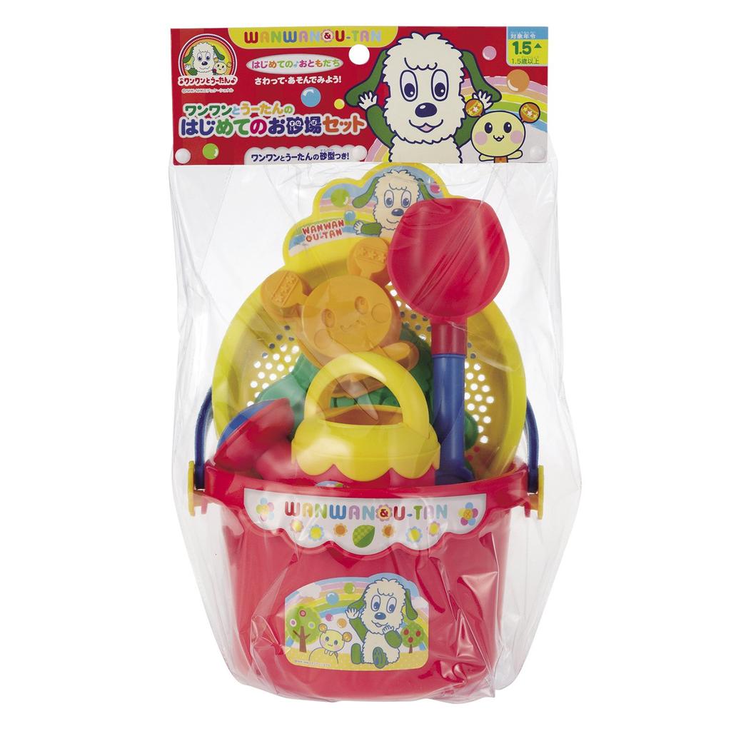 Maruka Peek-a-Boo! Woof and Utan's First Sandbox Set with Toy Bucket, Ages 1.5 and Up, 187376