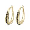 111 Silver Needle Circle Earrings Women's New Trendy Light Luxury Niche Design Zircon Earrings Temperament High-end Earrings