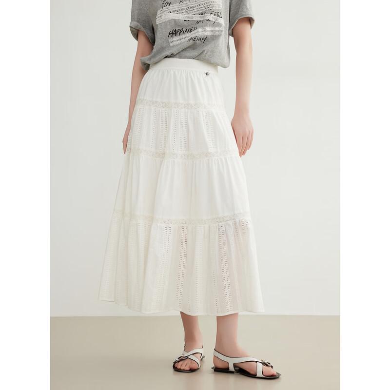 ELLE Women's Spliced A-Line Skirt