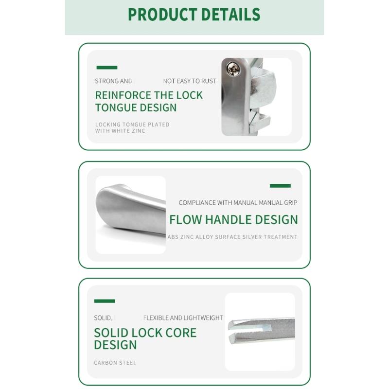 Reversible Access Bathroom Security Door Lock For Motorhome Marine Toilet Corrosion Proof Metal Construction