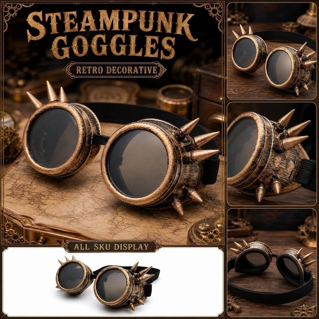 Steampunk Decorative Glasses for Cosplay Costume Accessory