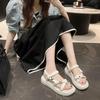 Versatile but not tired French sandals women's summer 2025 fairy style with skirt butterfly fashion Roman beach shoes