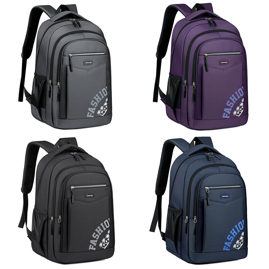 Letter Print Fashion Oxford Backpack Breathable Laptop Compartment Bag Students