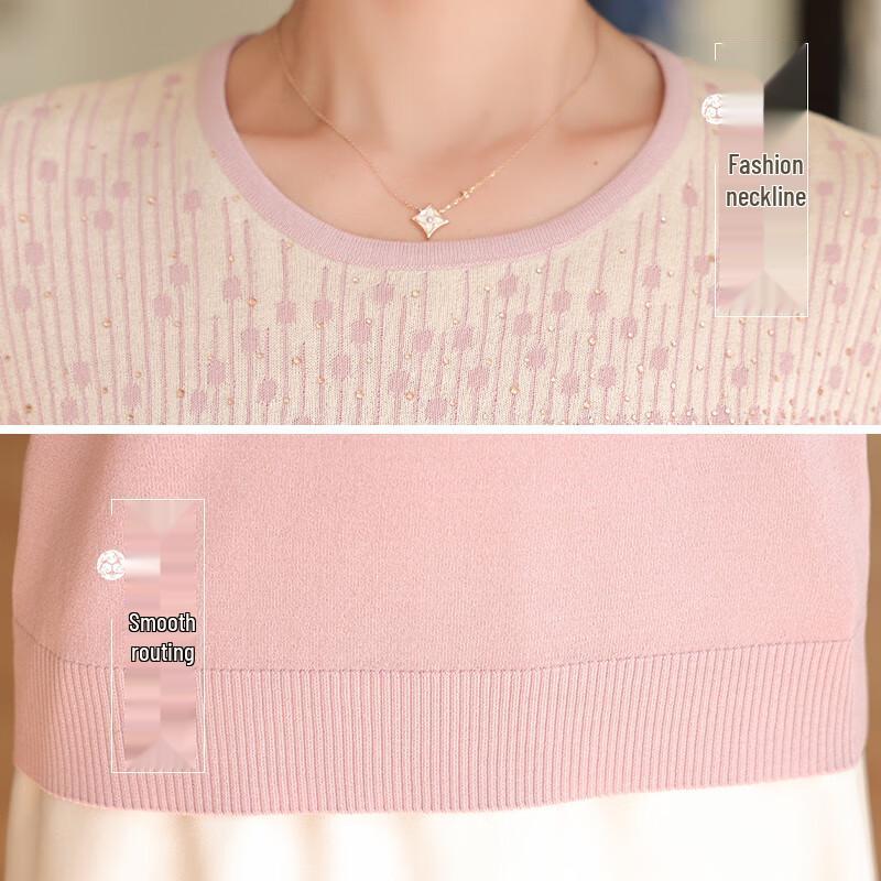 Women's Mid-Aged & Elderly Breathable Knit Shirt