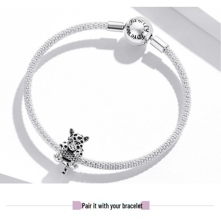 Yinziyun Fun Cheetah DIY 925 Sterling Silver Bead Accessories BSC556