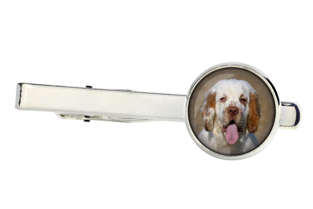 Clumber Spaniel - Manschettenknöpfe und Krawatte mit Ihrem Foto, eine Anzugdekoration, Herrenschmuck von der Marke Art-Dog.