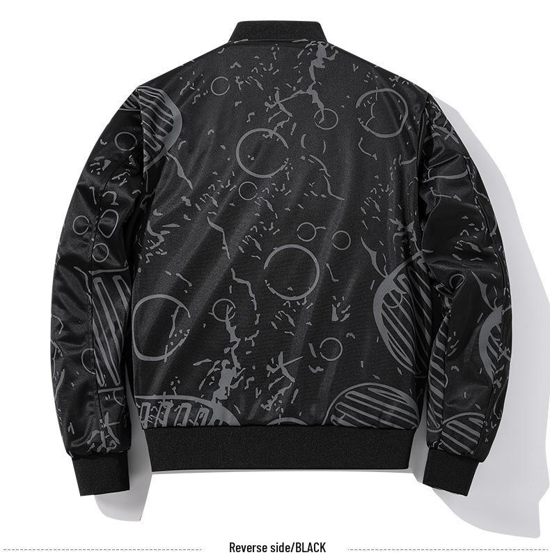 Jaqueta Esportiva Dupla Face Masculina da NASA: Fato de Voo da Força Aérea para Outono/Inverno - Moda Jovem, Tamanhos Grandes Disponíveis