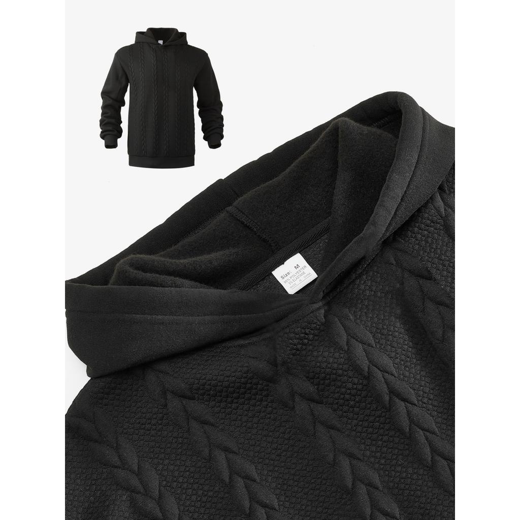 Men's Solid-color Loose Sweater Knitted Hoodie, Men's And Women's Stand-up Collar Thickened Hoodie