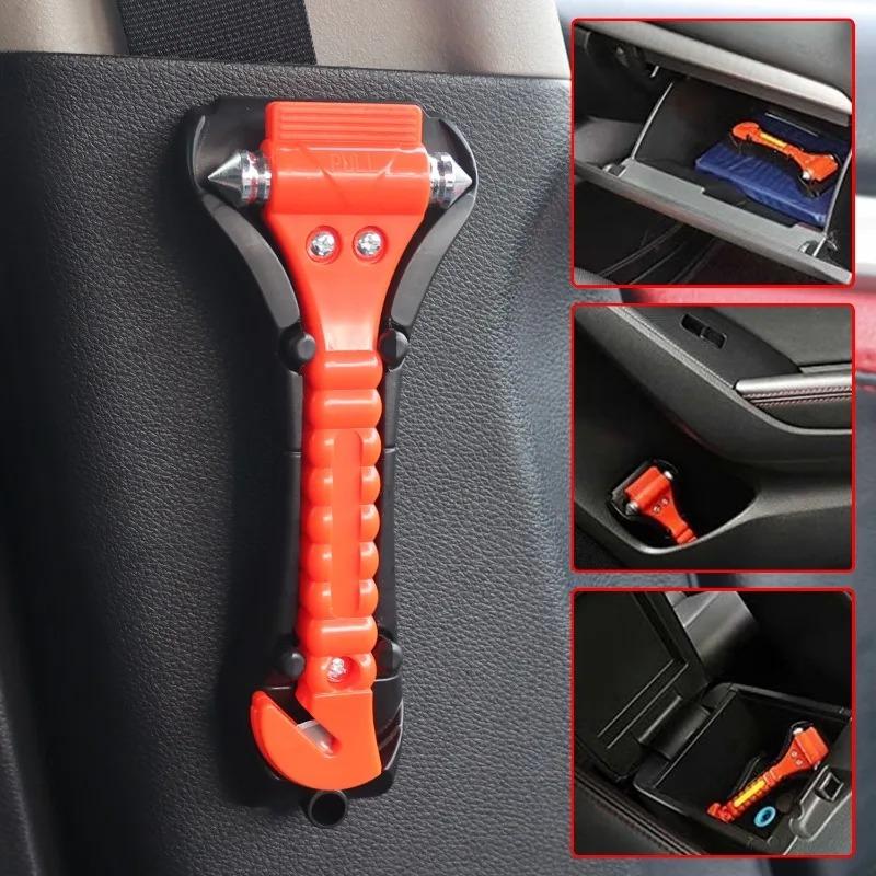 1/2PCS Survival Safety Hammer Car Window Breaker Basics Emergency 2-in-1 Seat Belt Cutter Window Hammer Escape Tools Accessories