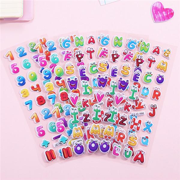 Bubble Stickers 3D Cartoon Animal Waterproof DIY Baby Toys for Children Boy Girl