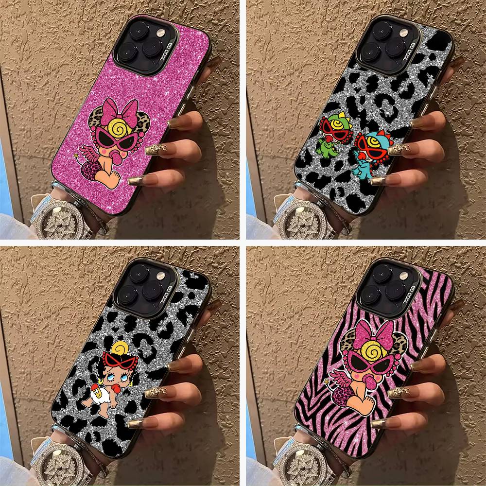 Young & Trendy H-Hysteric M-Mini Phone Case For iPhone 17,16,15,14,13,12,11 Plus Pro Max Colored Silver Phone Case