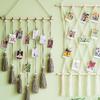 1 Set Hanging Pictures Style Organizer Tassels Hand-woven Solid Color Nordic Bohemian Wall Tapestry