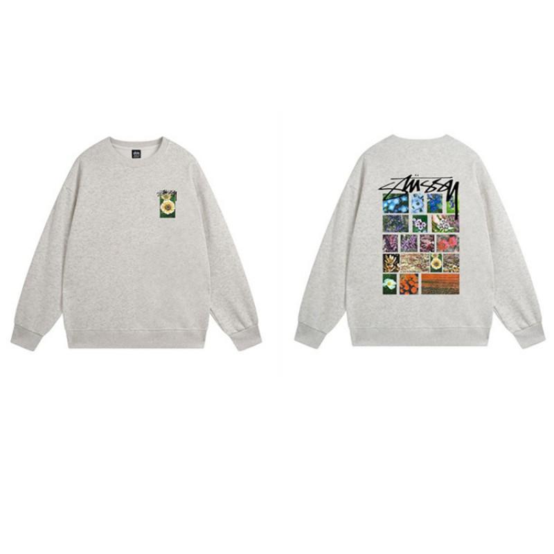 Unisex Oversized Crewneck Fleece-Lined Cotton Sweatshirt With Dice Letter Print Winter Casual Wear