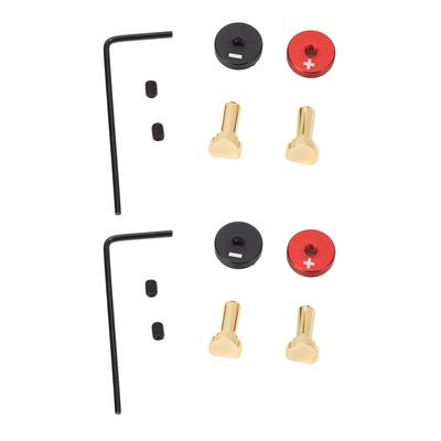 4PCS RC Battery Heatsink Plugs Grips Set Aluminum 4.0mm Banana Plug Connectors Grips Mount for Off