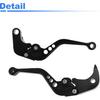 Motorcycle Short Brake Clutch Lever Adjustable for Suzuki GSXR600 GSXR750 GSXR1000 Solid Black Aluminum Alloy Handlebar Brake Lever Clutch Lever