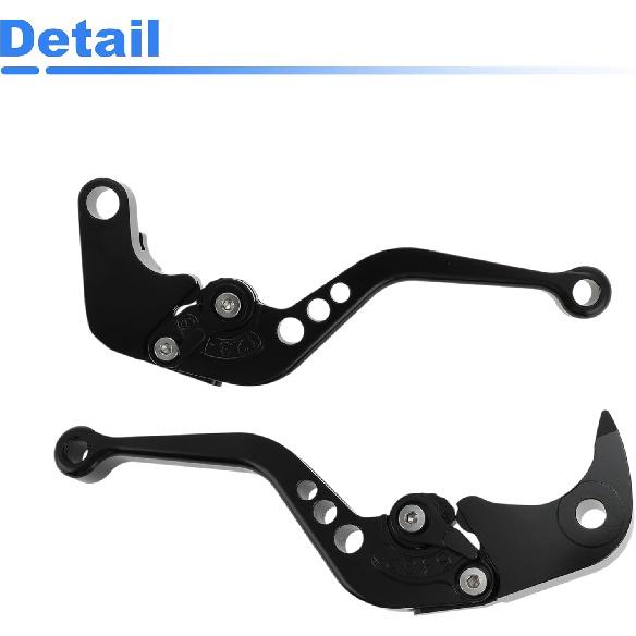 Motorcycle Short Brake Clutch Lever Adjustable for Suzuki GSXR600 GSXR750 GSXR1000 Solid Black Aluminum Alloy Handlebar Brake Lever Clutch Lever