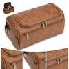 Leder-Kulturbeutel für Männer Frauen Dopp Kit Herren Hängender Kulturbeutel Reise-Kulturbeutel für Reisen Große Kosmetiktasche für T