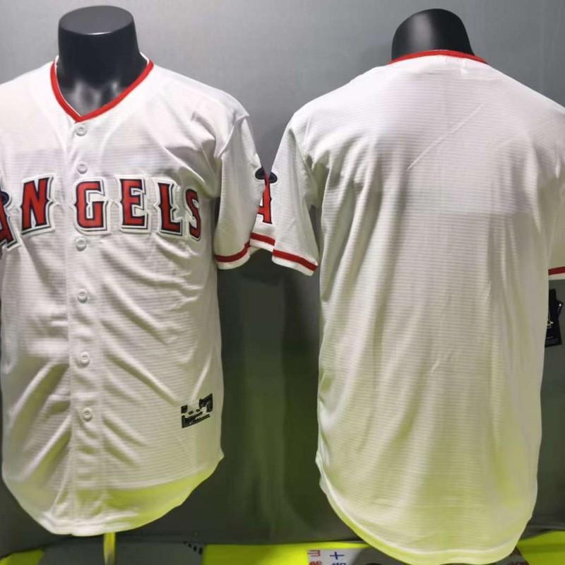 Los Angeles Angels Embroidered Baseball Jersey Unisex Fan Shirt White Blank Style