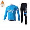 Winter Cycling Jersey Set Long Sleeve Thermal Insulated Bike Riding Suit Team Edition Men Women