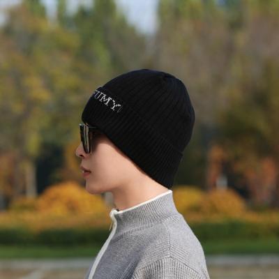 Strickmütze Herren Lässige Vielseitige Wollmütze Outdoor-Sport Kälteschutz Strickmütze Wind Doppelmütze