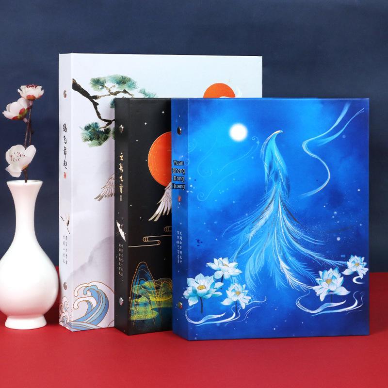 Ancient Poetry B5 Notebook with Detachable Pages - Chinese Style Double-Sided Illustrations