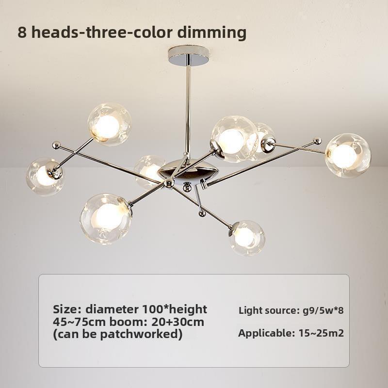 Moderní minimalistický jídelní pokoj ložnice hlavní ložnice kreativní osobnost lustr