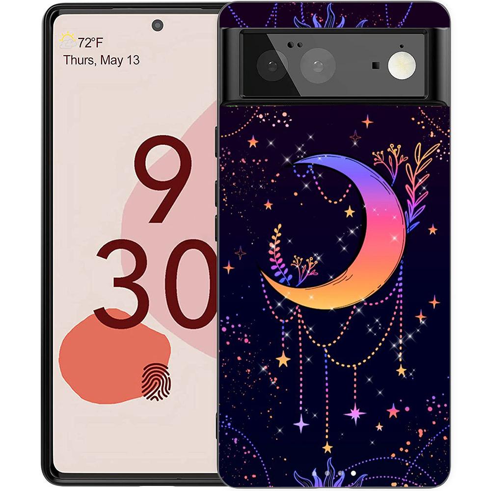 Suns Moons Clouds Astrological Phone Case Cover for Google Pixel 8 7 6 7A 6A Pro 5G Shockproof Silicone 9 Pro XL 8 Pro 5G Shell