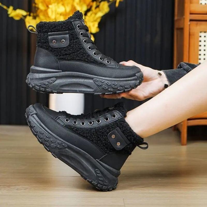 Mao Mao shoes women's fleece thickened short boots women's shoes winter new snow boots warm cotton shoes high top cotton boots