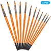2 Sets Artist Brushes Black Tail Double Color Nylon Wool Watercolor Student Art Painting Tool