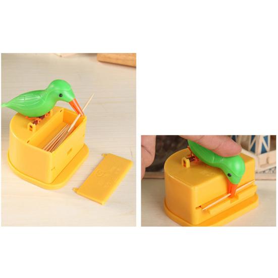 Smart Press Type Tvar ptáka Držák na párátko Box Zásobník Jídelní stůl Gadget