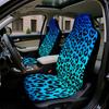 2pcs Tiger Stripe Print Car Seat Covers - & Leopard Spot Design, Washable Polyester, Universal Fit For Cars, SUVs, Trucks - Eleg