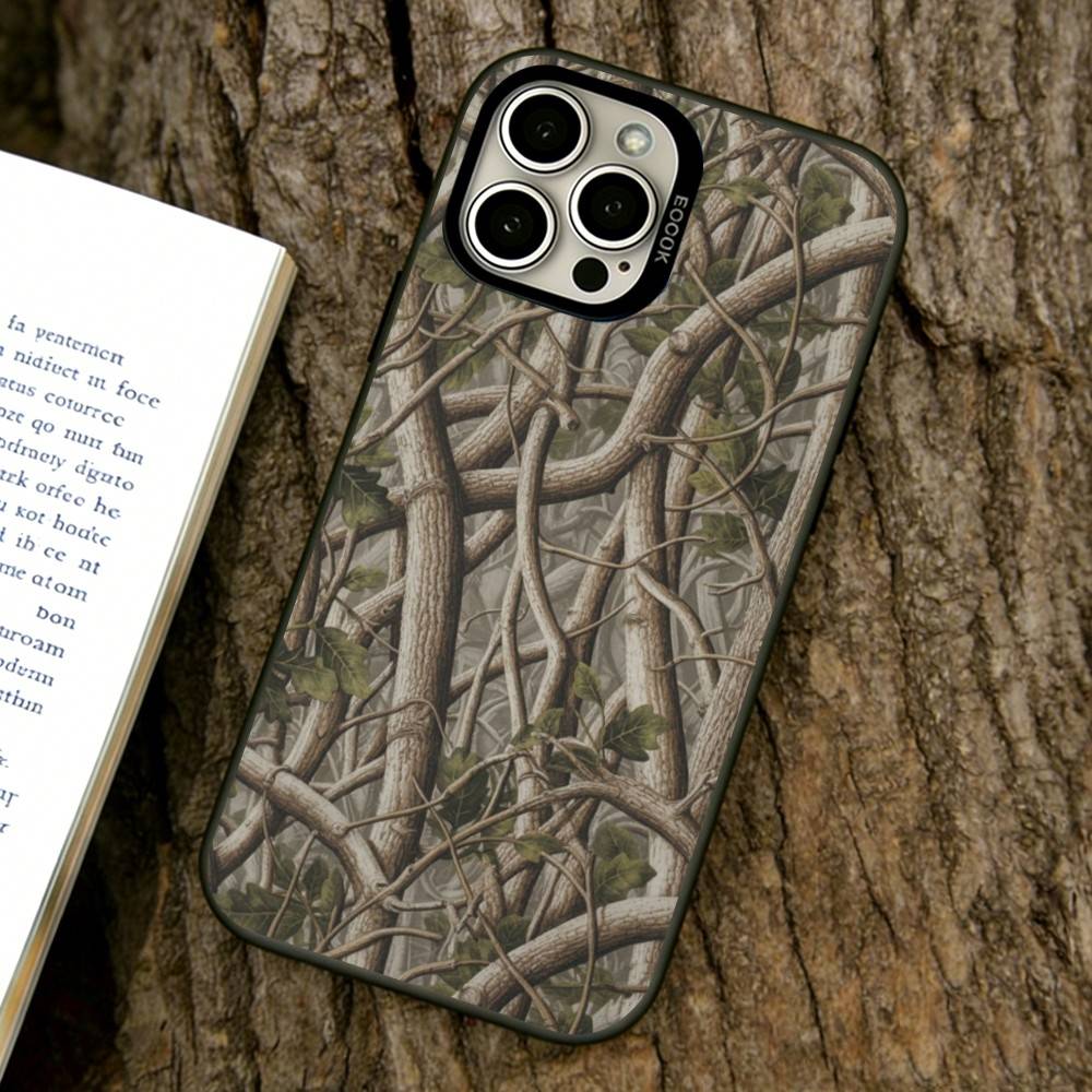

Forest Camouflage Pattern Phone Case For iPhone 17,16,15,14,13,12,11 Plus,Pro Max,XS,Colorful Silver Black Cover iPhone16Se4
