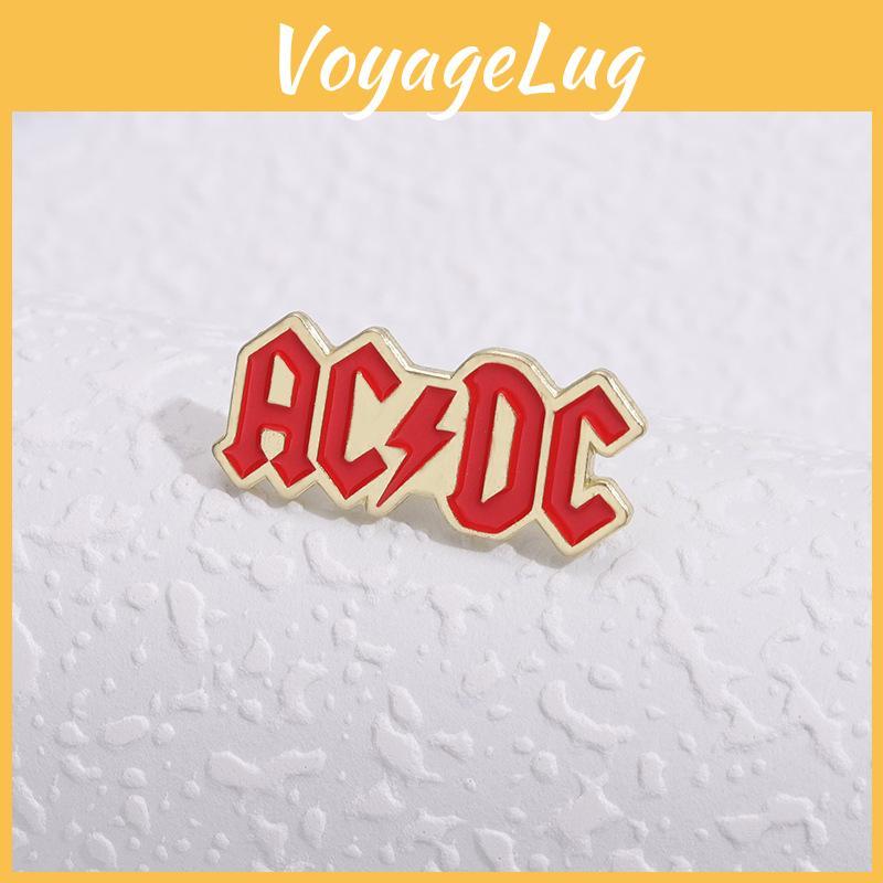 Fashionable Acdc Rock Band Pin Chic Geometric Letter Design Ideal Gift All For