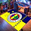 Eredità Fenerbahçe: Tappetini per pavimenti con stampa a motivi del 1907 Zerbino Cuscino per sedia da ufficio per stanza