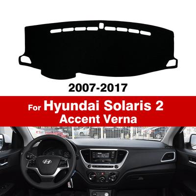 For Hyundai Solaris 2 Accent Verna 2017 2018 2019 2020 2025 Dash Mat Anti-UV Carpets Car Accessories Car Dashboard Cover